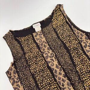 Wear Now Womens Sleeveless Tank Top Size 3 Mosaic Abstract Print Liquid Knit